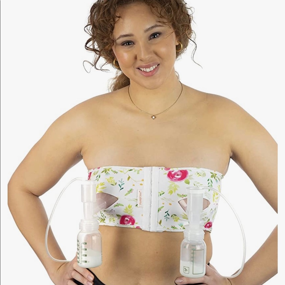 Ameda PumpEase hands free pumping bra sz Small Rosie